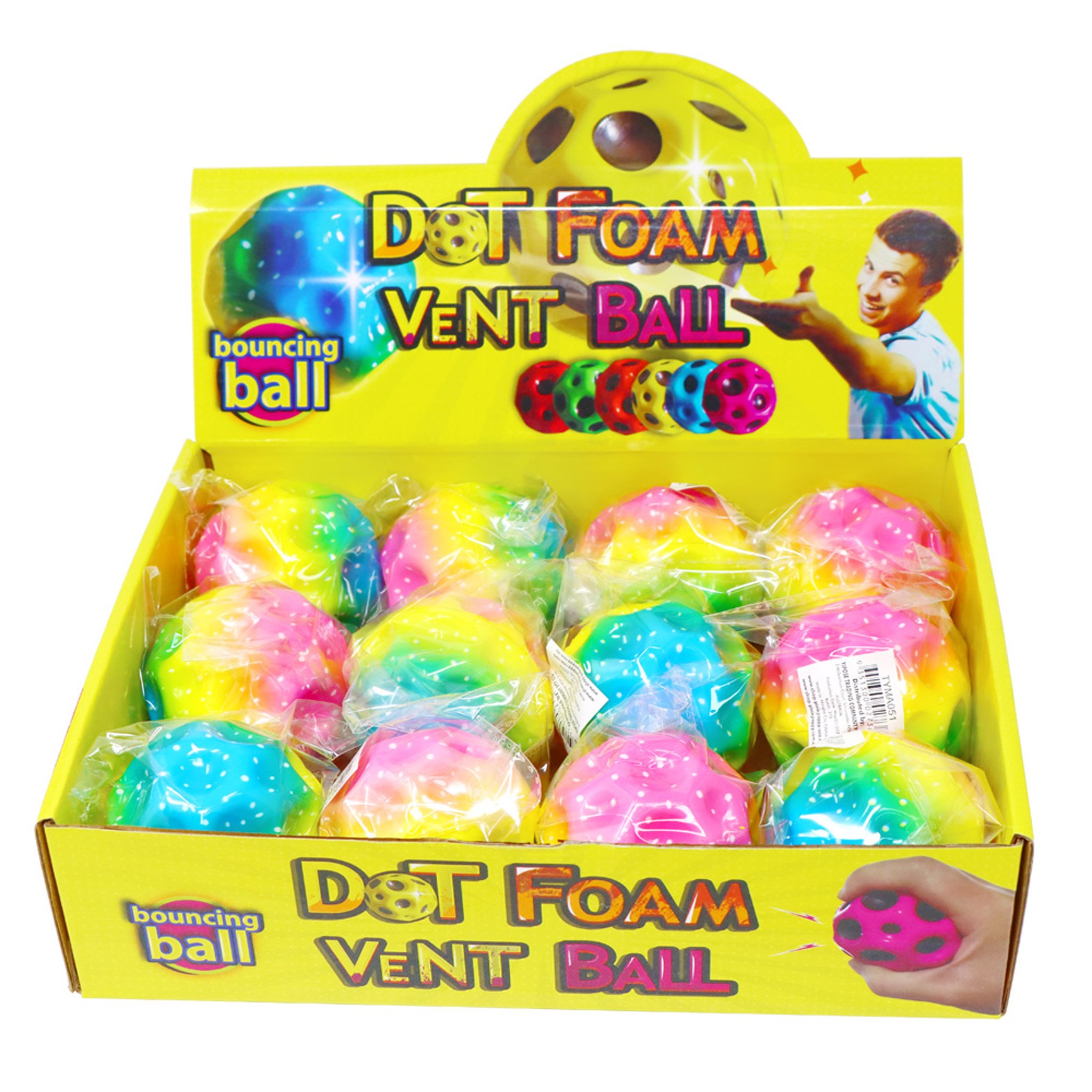 Pink Poppy High Bouncing Rainbow Ball 1 each - Image 1