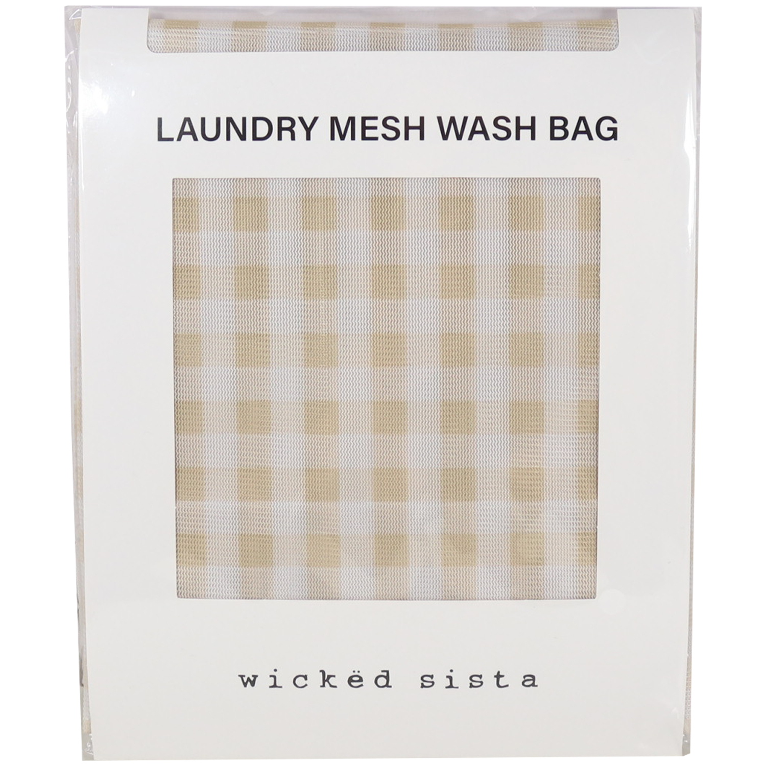 Wicked Sista Laundry Mesh Wash Bag Classic Gingham 1 each - Image 1