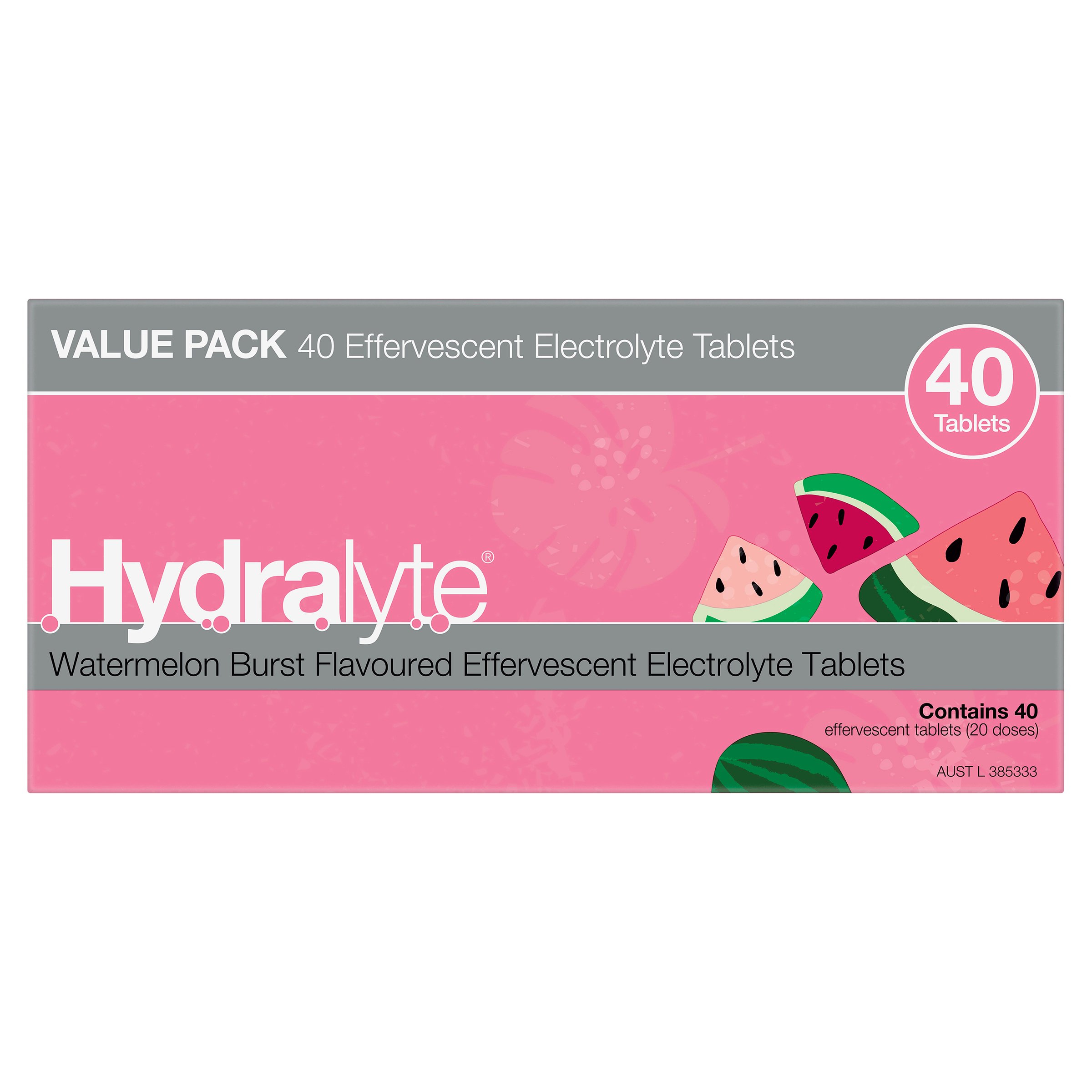 Hydralyte Effervescent Watermelon Burst 40 tablets - Image 8
