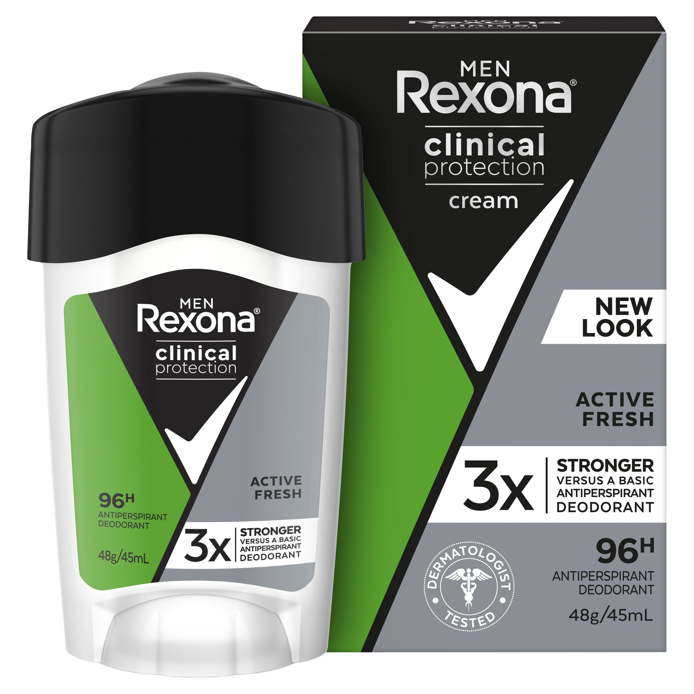 Rexona Men Clinical Protection Active Fresh 96Hr Anti-Perspirant Cream 45ml - Image 1