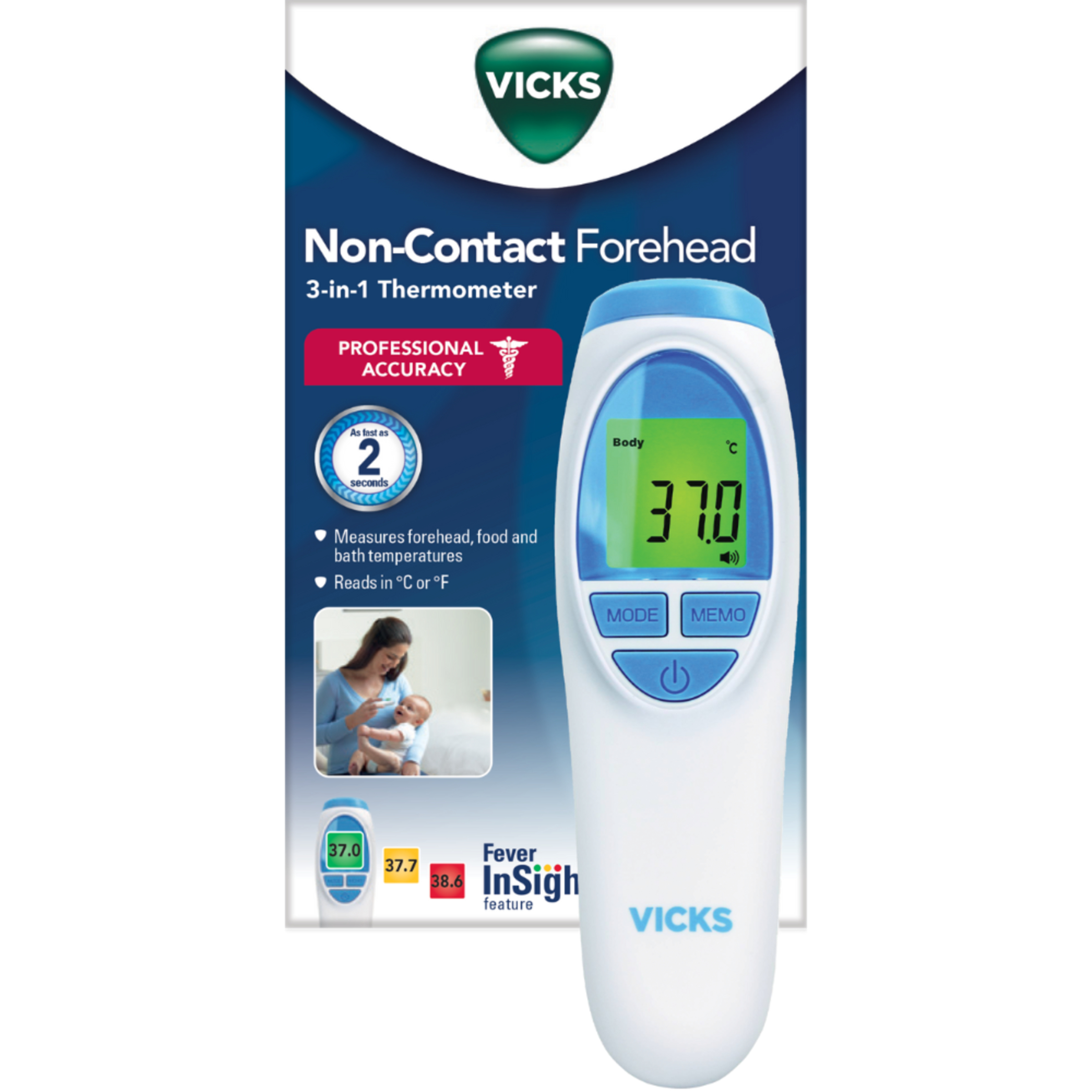Vicks Non-Contact Forehead 3-in-1 Thermometer 1 each - Image 1