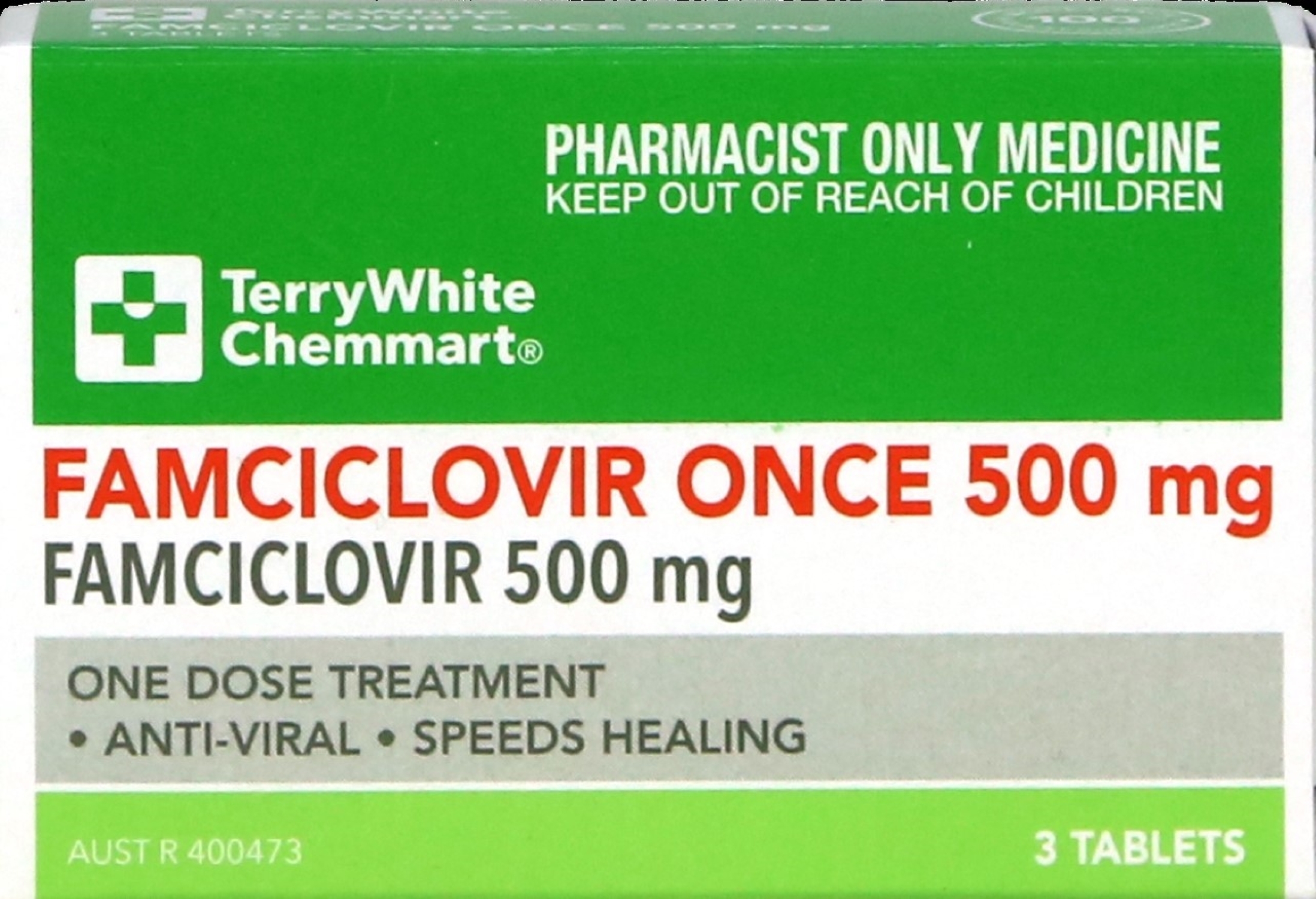 TerryWhite Chemmart Famciclovir Once 3 tablets