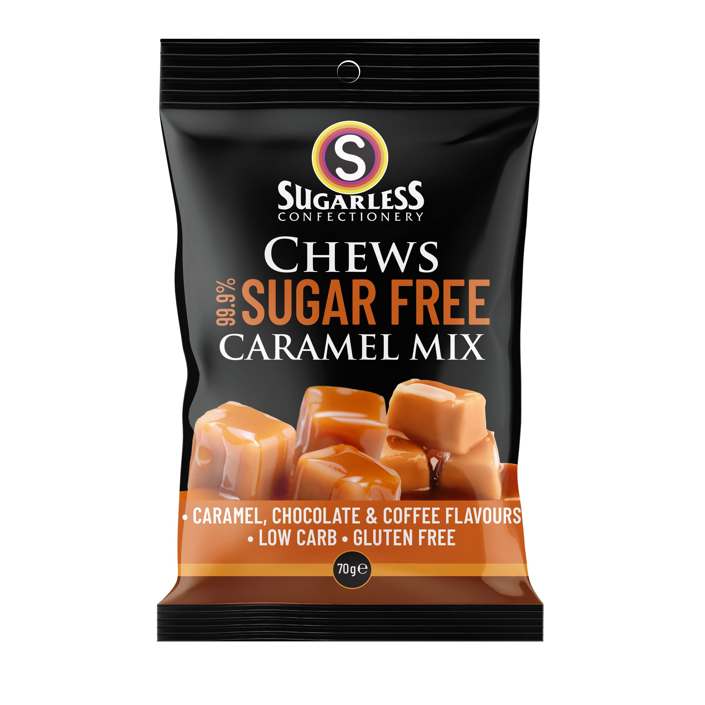 Sugarless Chews Caramel Cream Assorted 70g - Image 1