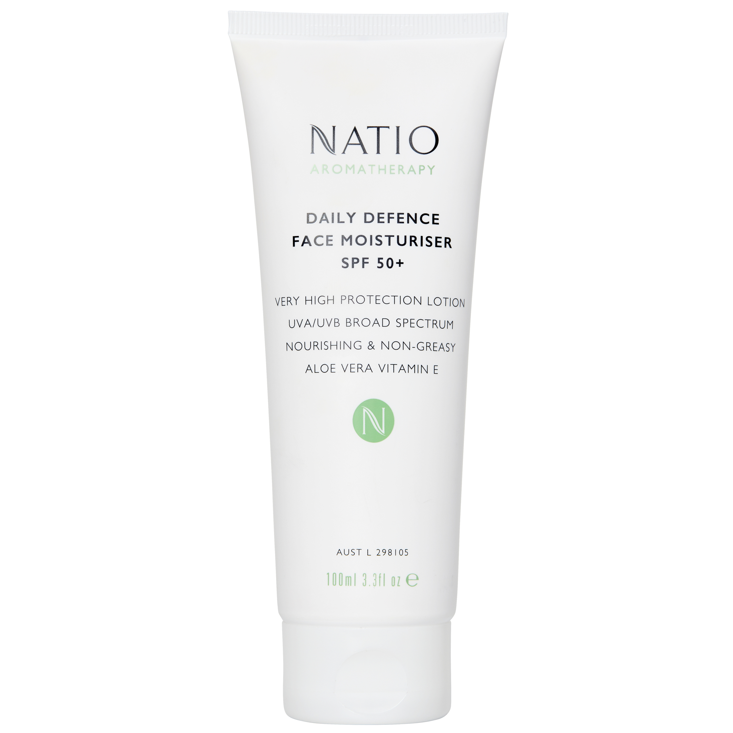 Natio Daily Defence Face Moisturiser SPF50+ - 100ml - Image 1