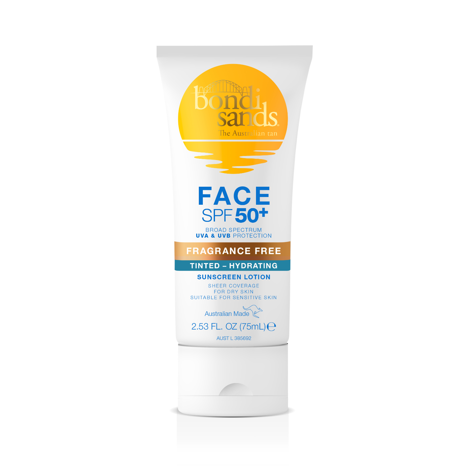 Bondi Sands SPF50+ Fragrance Free Hydrating Tinted Face Lotion 75ml