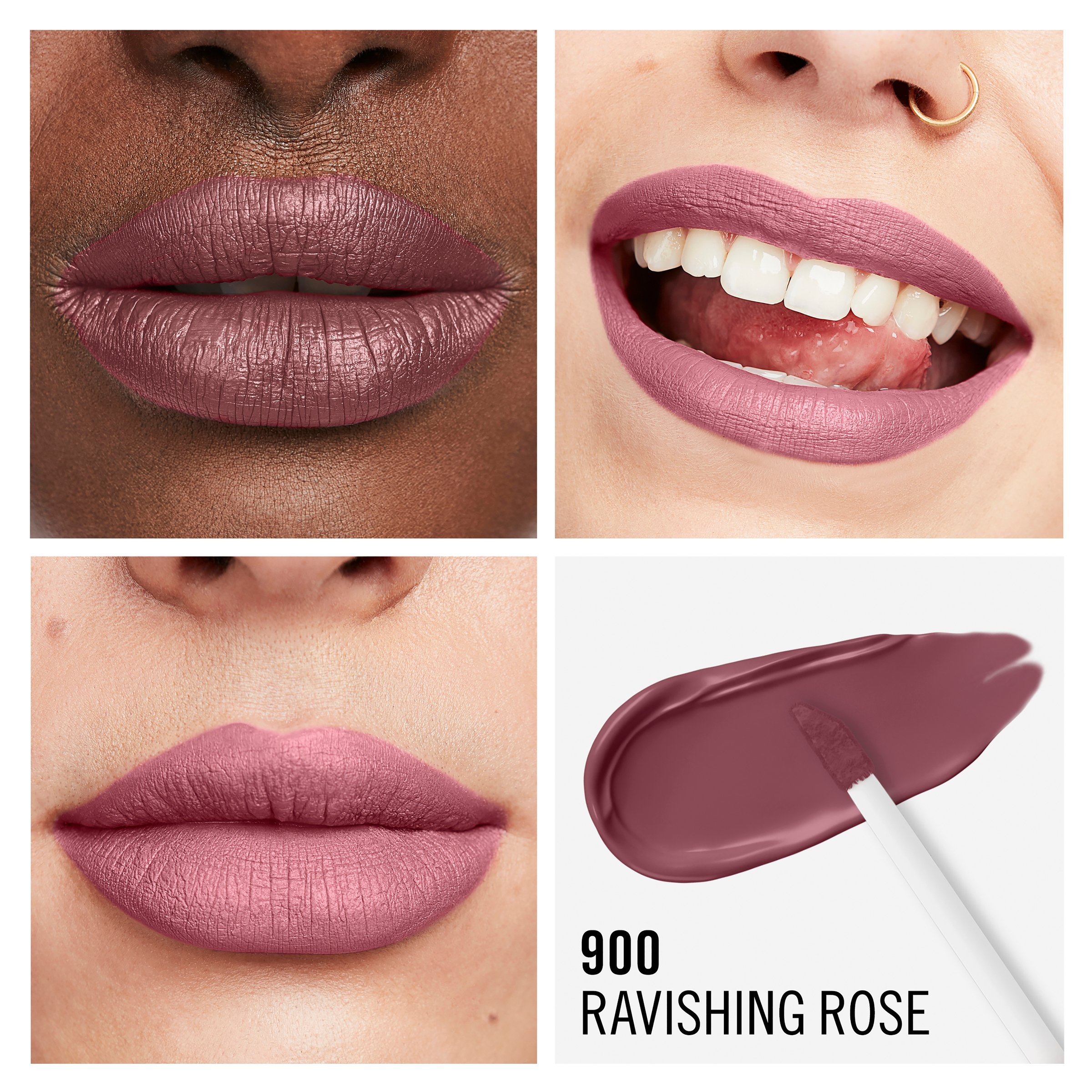 Rimmel Lasting Mega Matte Liquid Lipstick 900 Ravishng Rose 7.4ml - Image 5