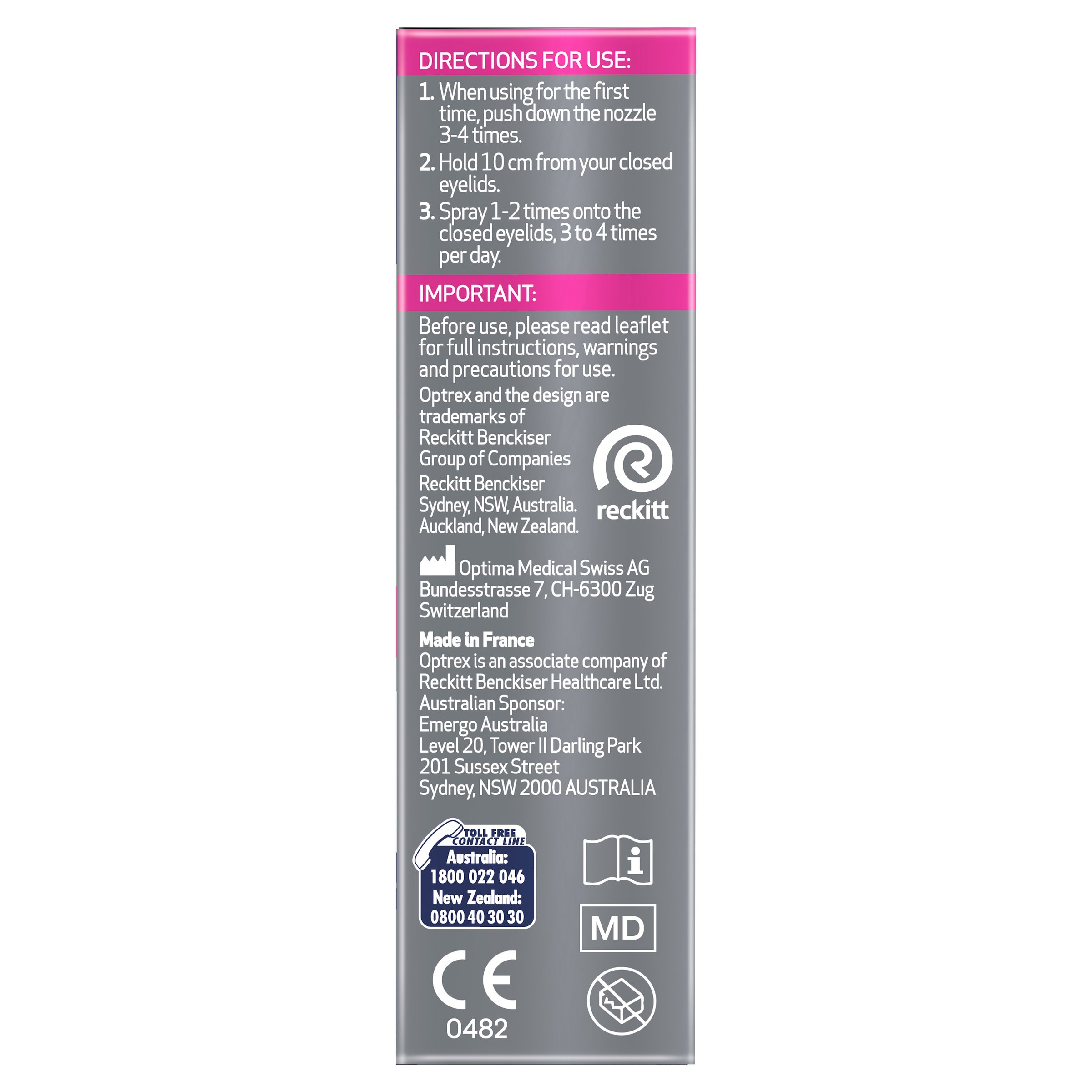 Optrex ACTiMIST Advance Preservative Free Eye Spray 10ml - Image 4