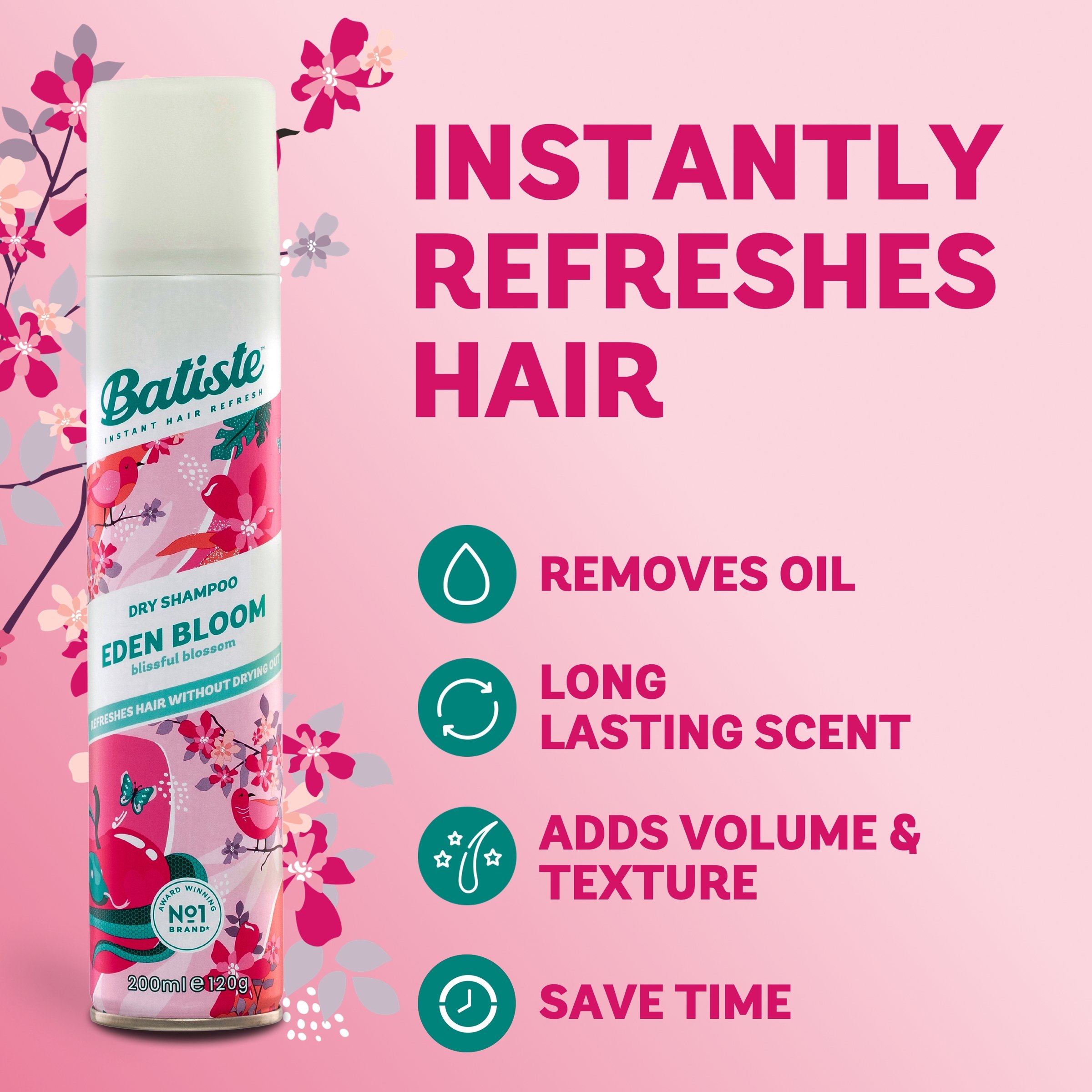 Batiste Dry Shampoo Eden Bloom 350ml - Image 10