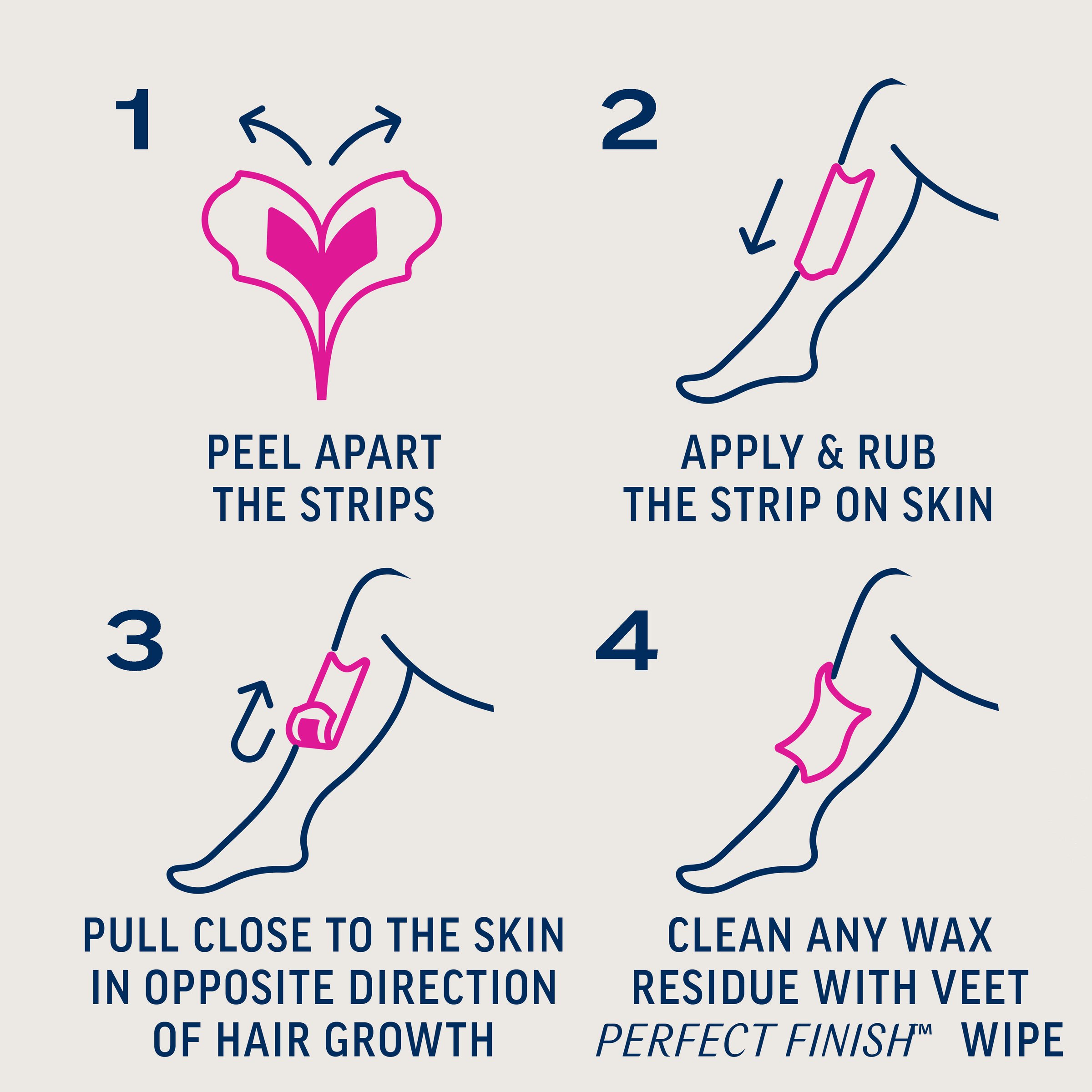Veet Pure Leg Wax Strips 20 pack - Image 6