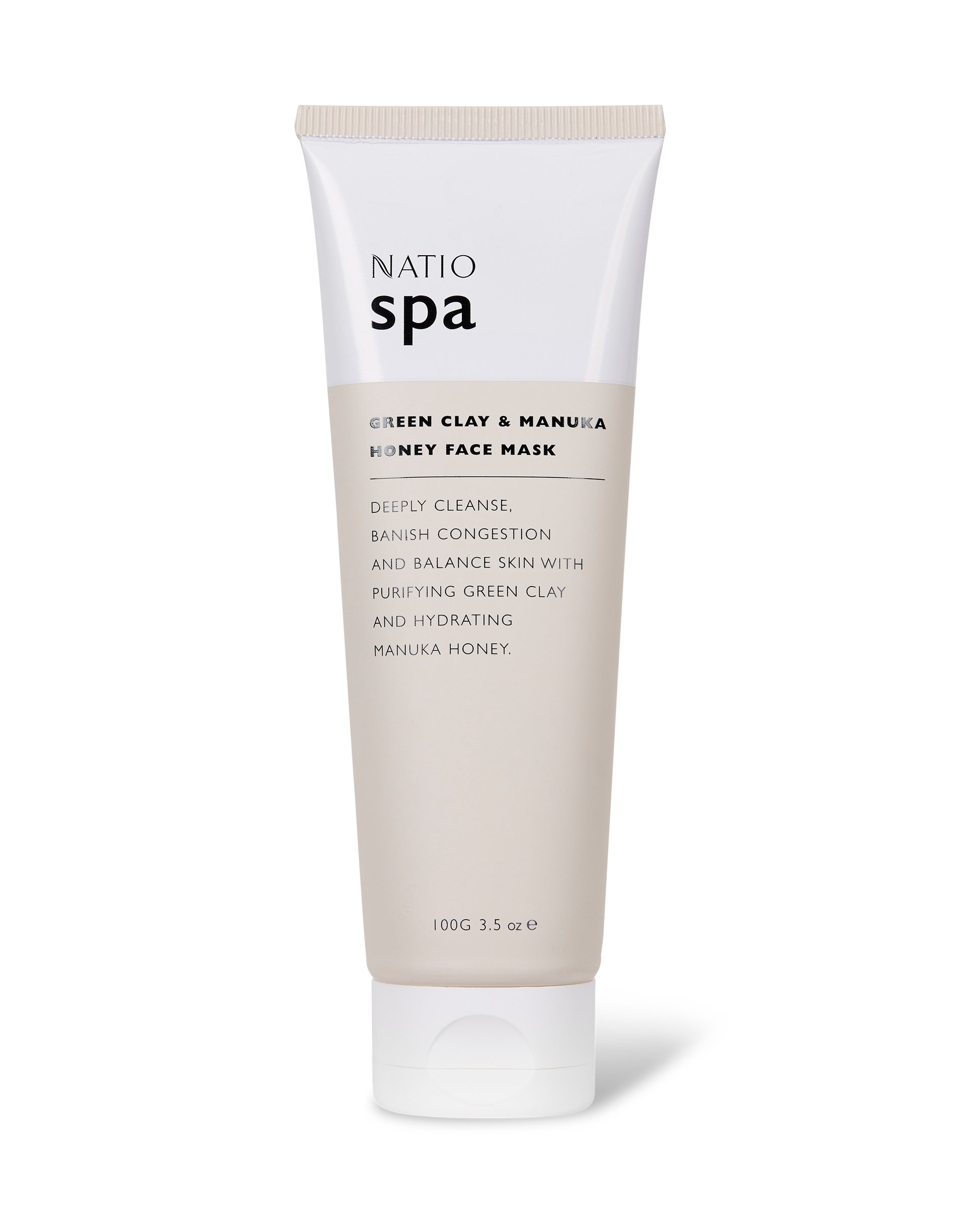 Natio Green Clay & Manuka Honey Face Mask 100g - Image 1