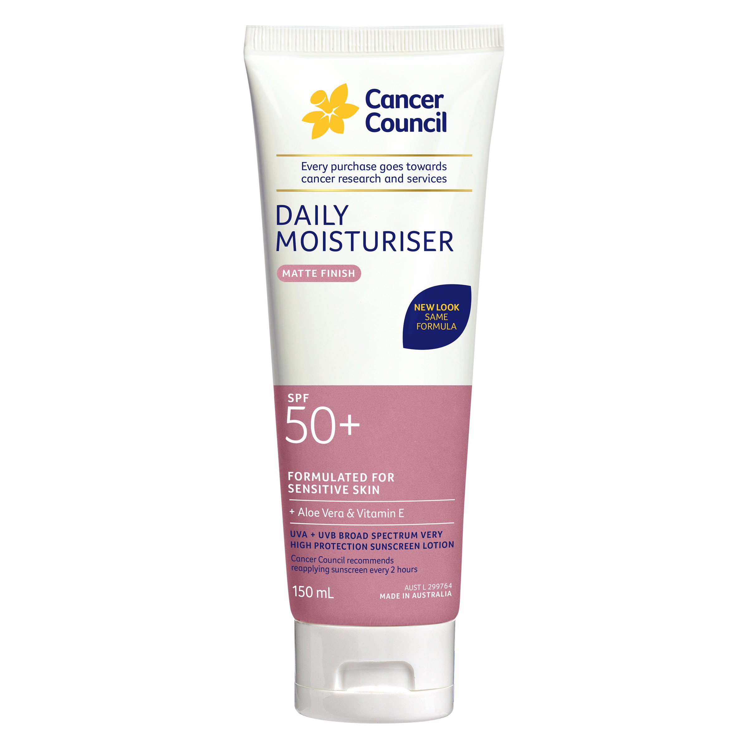 Cancer Council Daily Moisturiser Matter Spf50+ - 150ml - Image 1