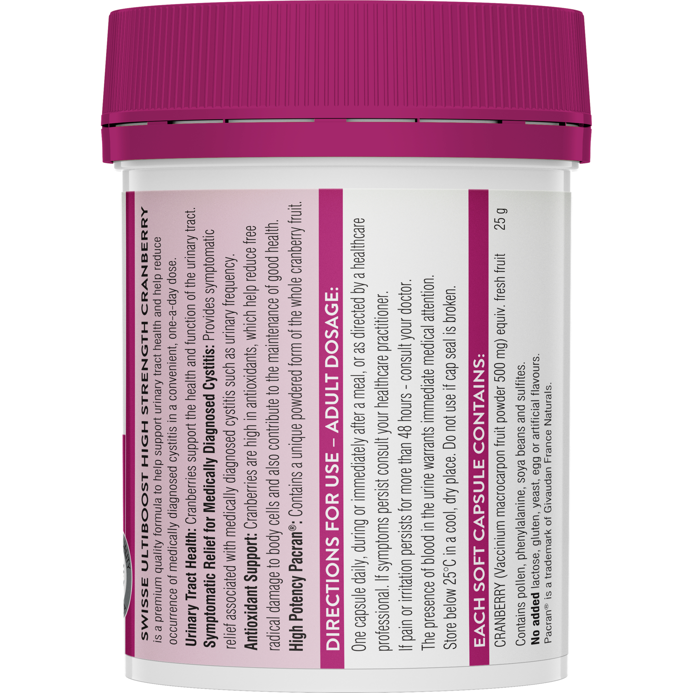 Swisse Ultiboost High Strength Cranberry 90 capsules - Image 2