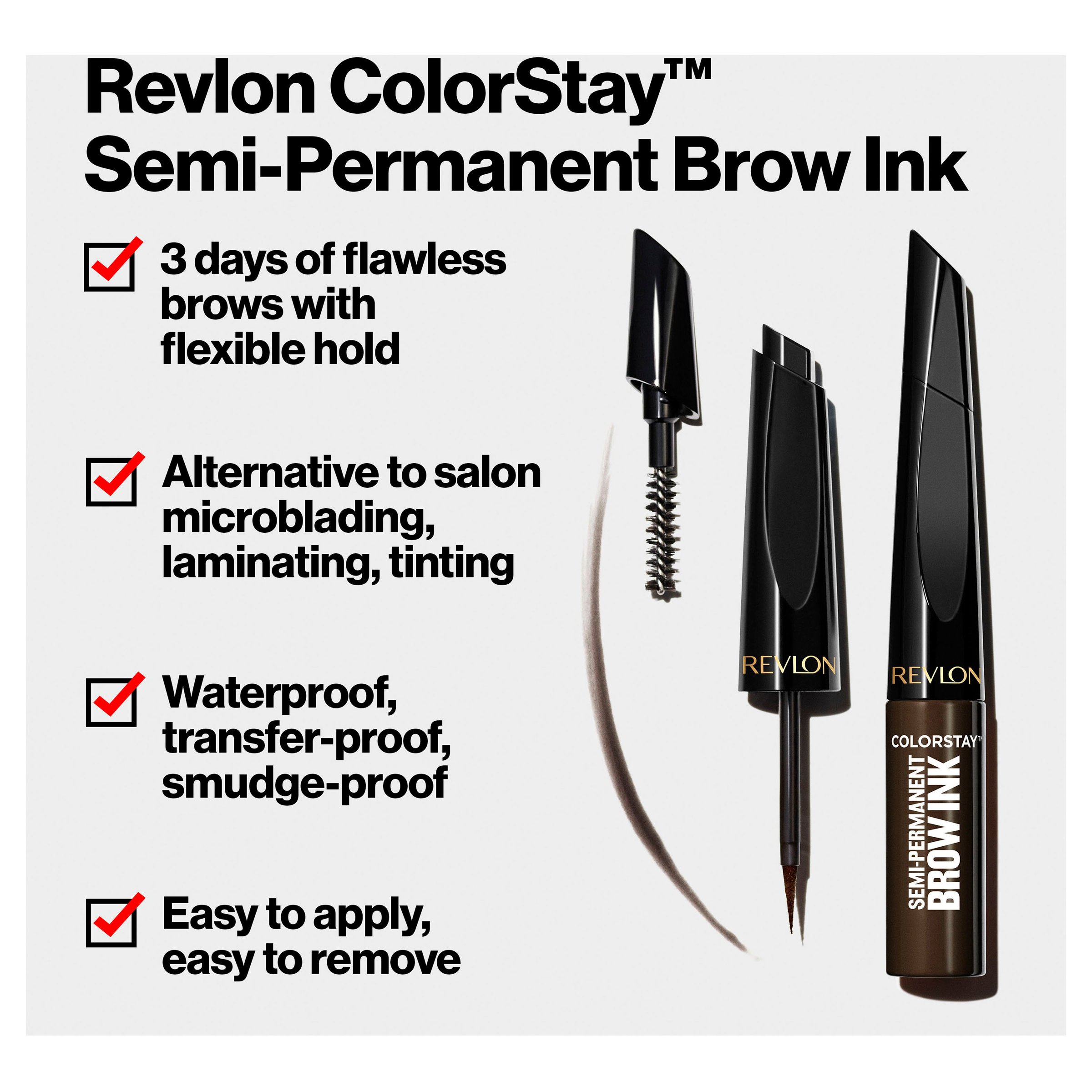 Revlon ColorStay Semi Permanent Brow Ink Soft Brown 1 each - Image 8