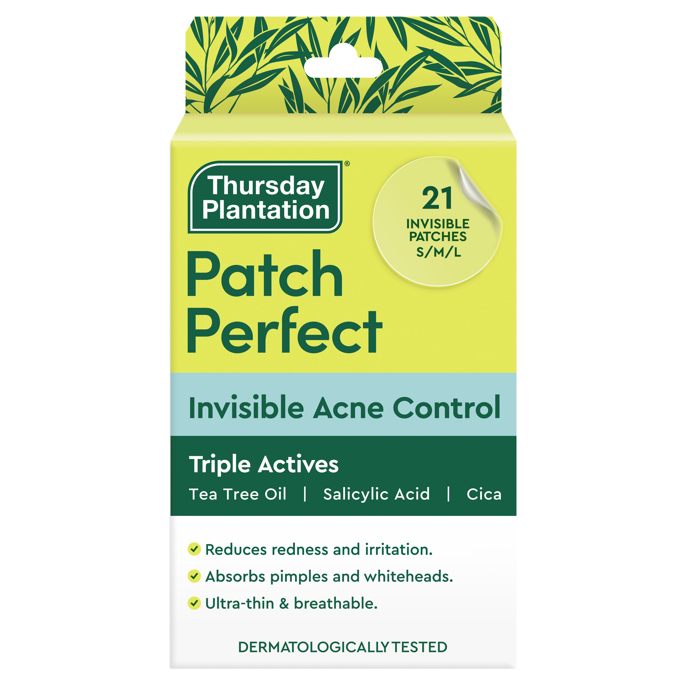 Thursday Plantation Patch Perfect Invisible Acne Control 21 patches - Image 1