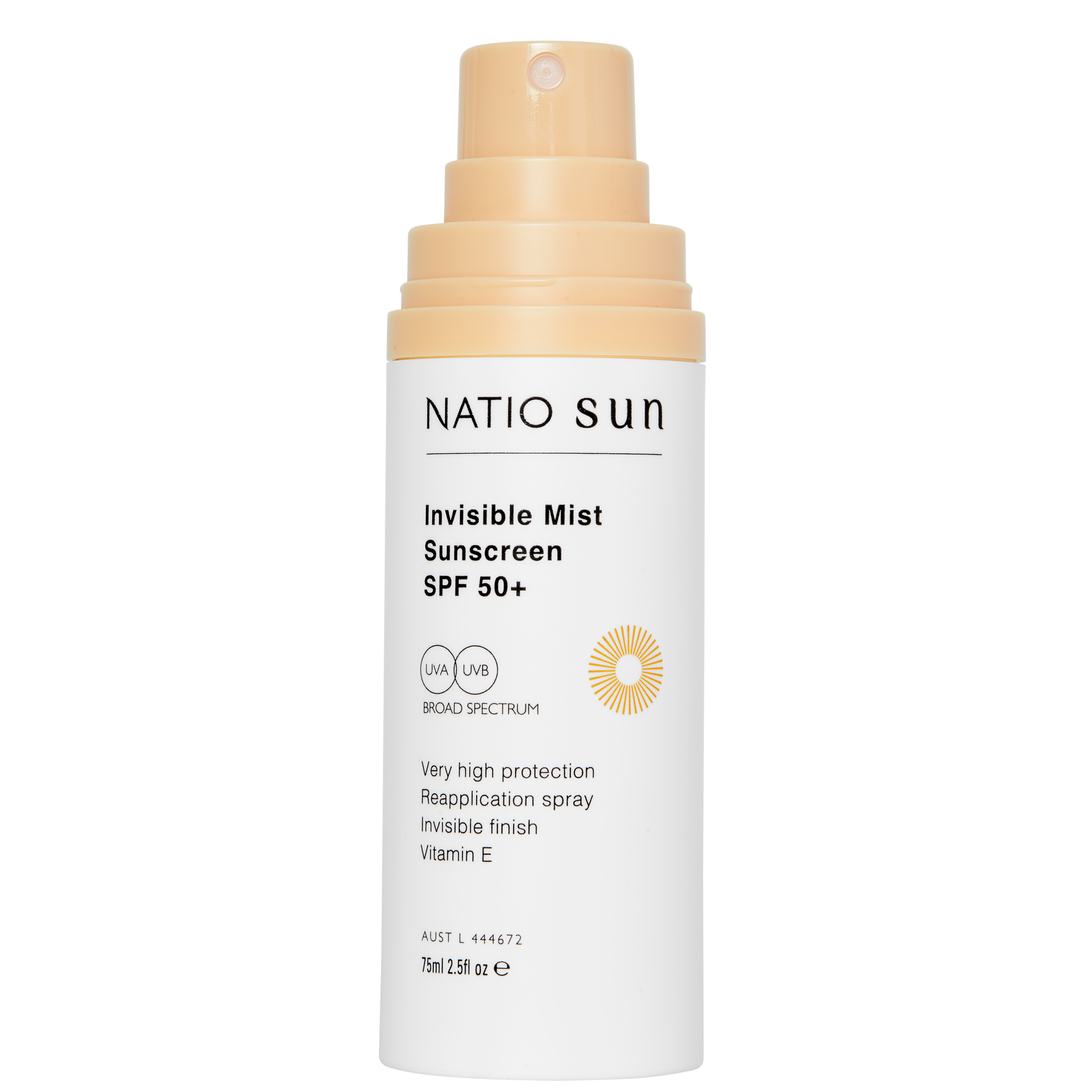 Natio Invisible Mist Sunscreen SPF 50+ 75ml - Image 3