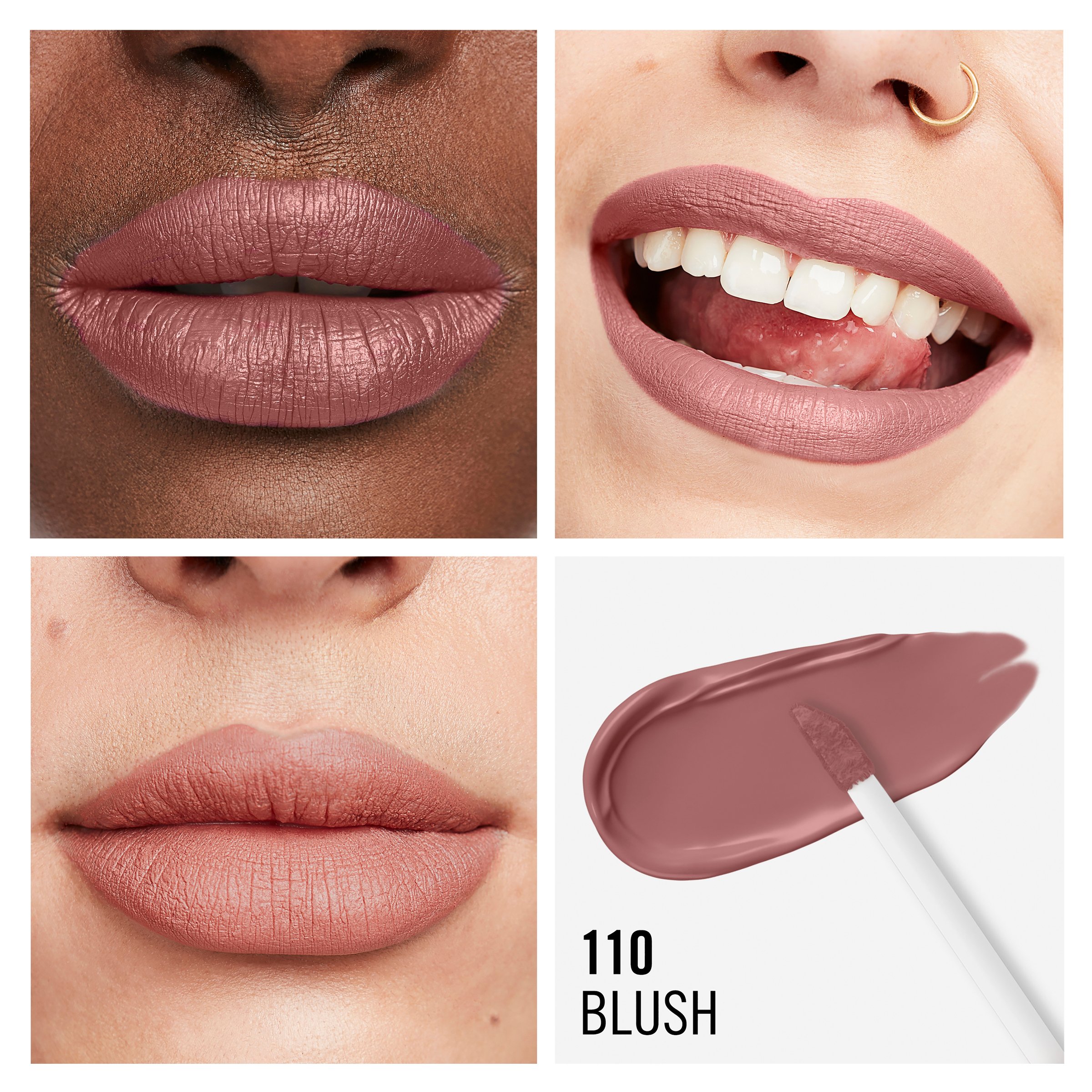 Rimmel Mega Matte Liquid Lipstick 110 Blush 7.4ml - Image 5